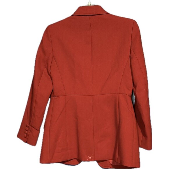 NWOT Women's TALBOTS RED BLAZER Wool Blend Sz 4 Office Executive - Picture 2 of 4